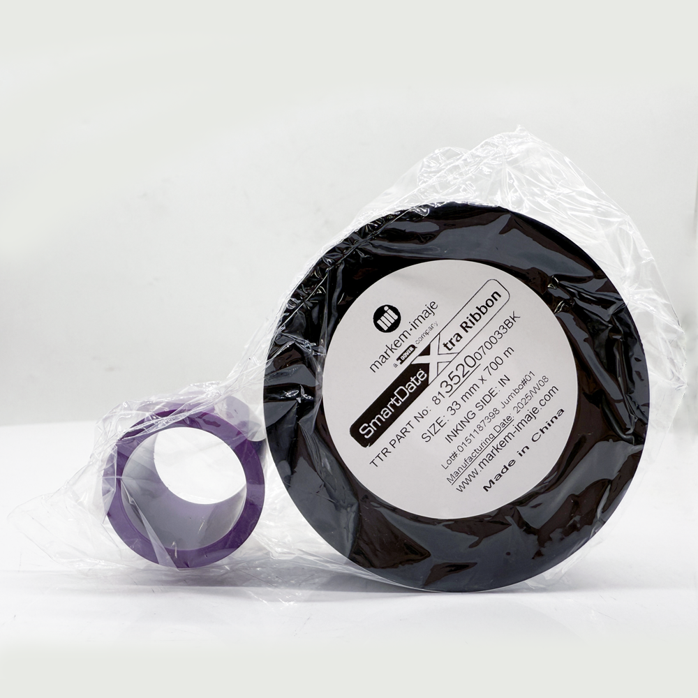 Original Wax Resin 33mm*700m TTO Ribbon Markem 3521 3520 Thermal Transfer Ribbon for Markem X30 Tto Printer