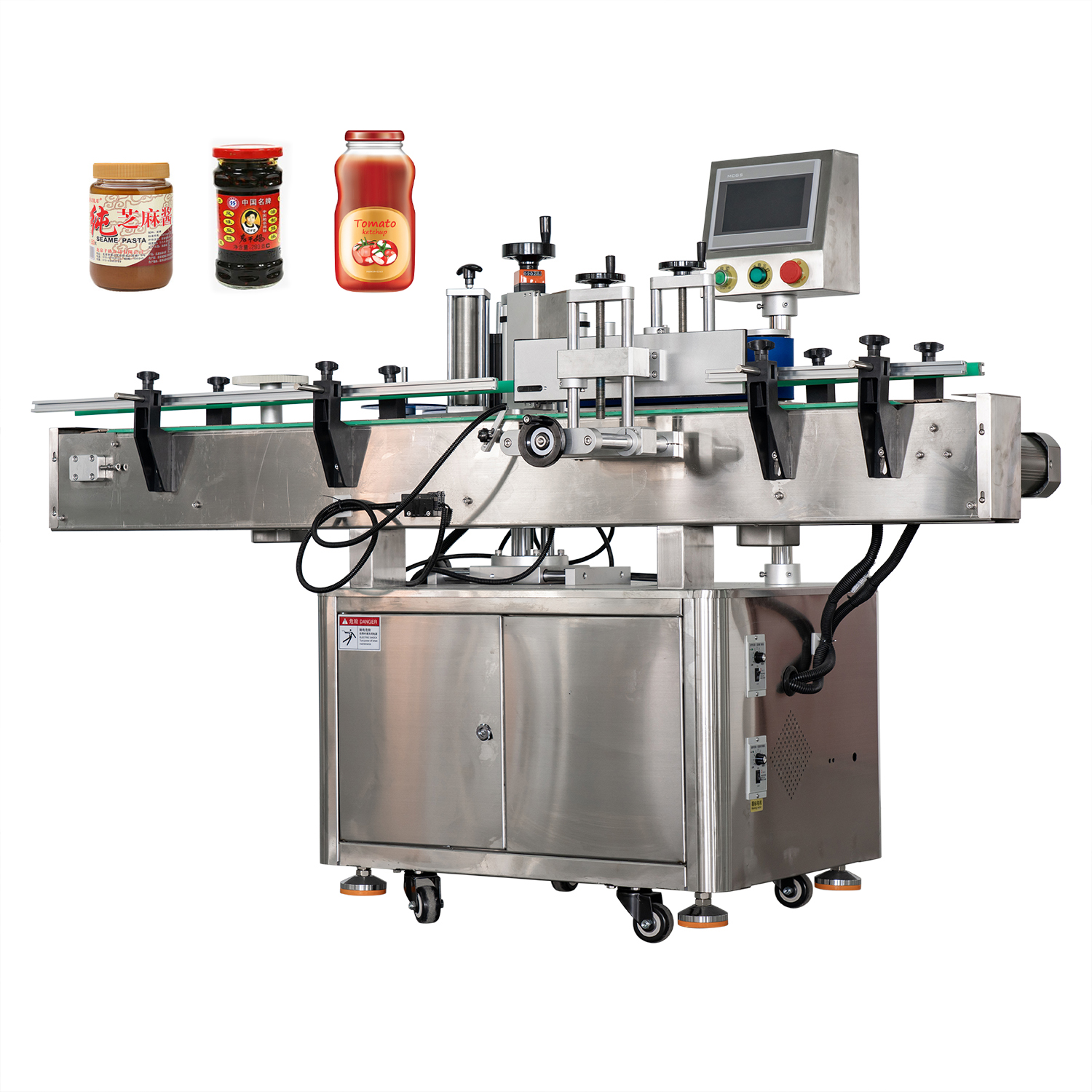 Mesin Pelabelan Pelekat Berkelajuan Tinggi Putaran Automatik untuk Botol Bulat Berperekat Sendiri
