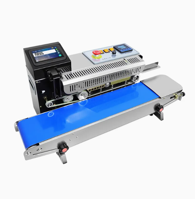 잉크젯 프린팅 기능이 있는 연속 밴드 밀봉기 - 수평형 봉지 밀봉 기계, 지능형 잉크젯 코딩