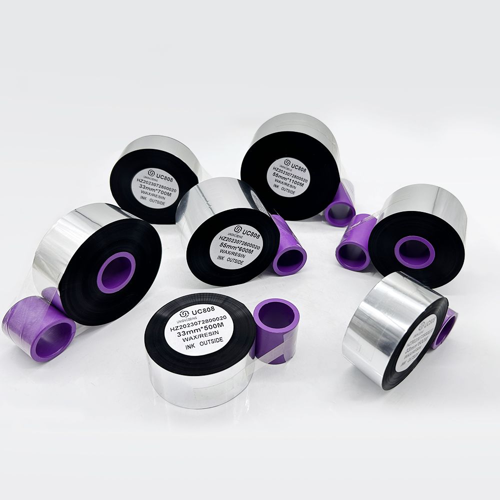Premium Quality TTO Ribbon 30*600M Wax/Resin Near Edge Compatible Date Coding Thermal Transfer Ribbon for Coding Printer