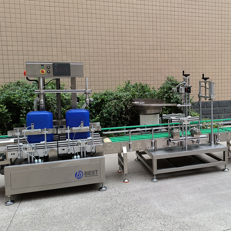 Dual-head Liquid Weighing Filling and Automatic Capping Line supplier