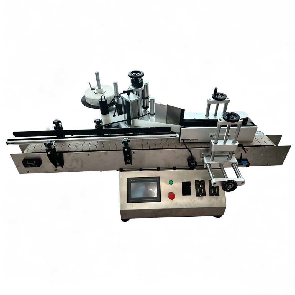 desktop round bottle labeling machine for small bottle labeling applications-0