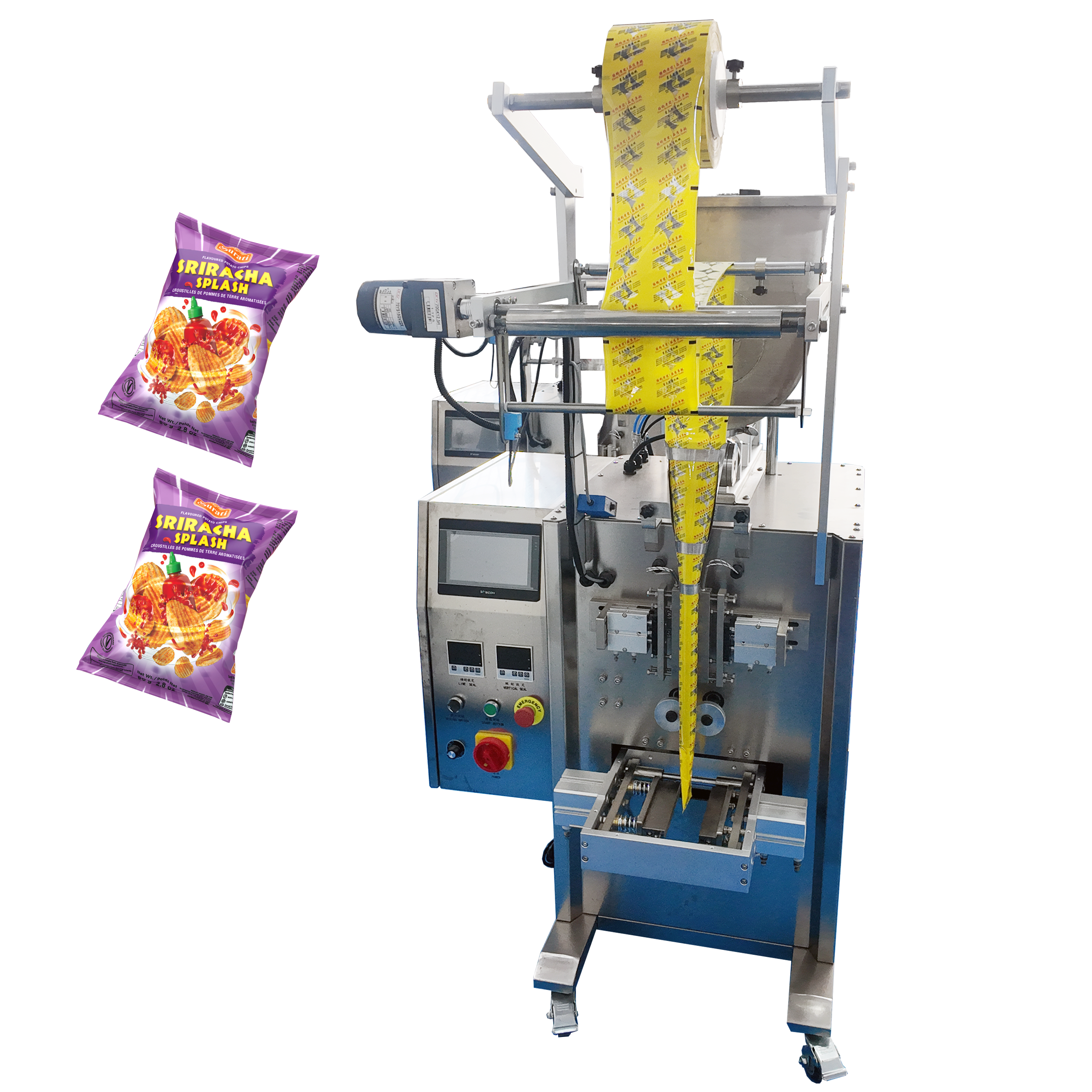 chips fylde- og emballeringsmaskine