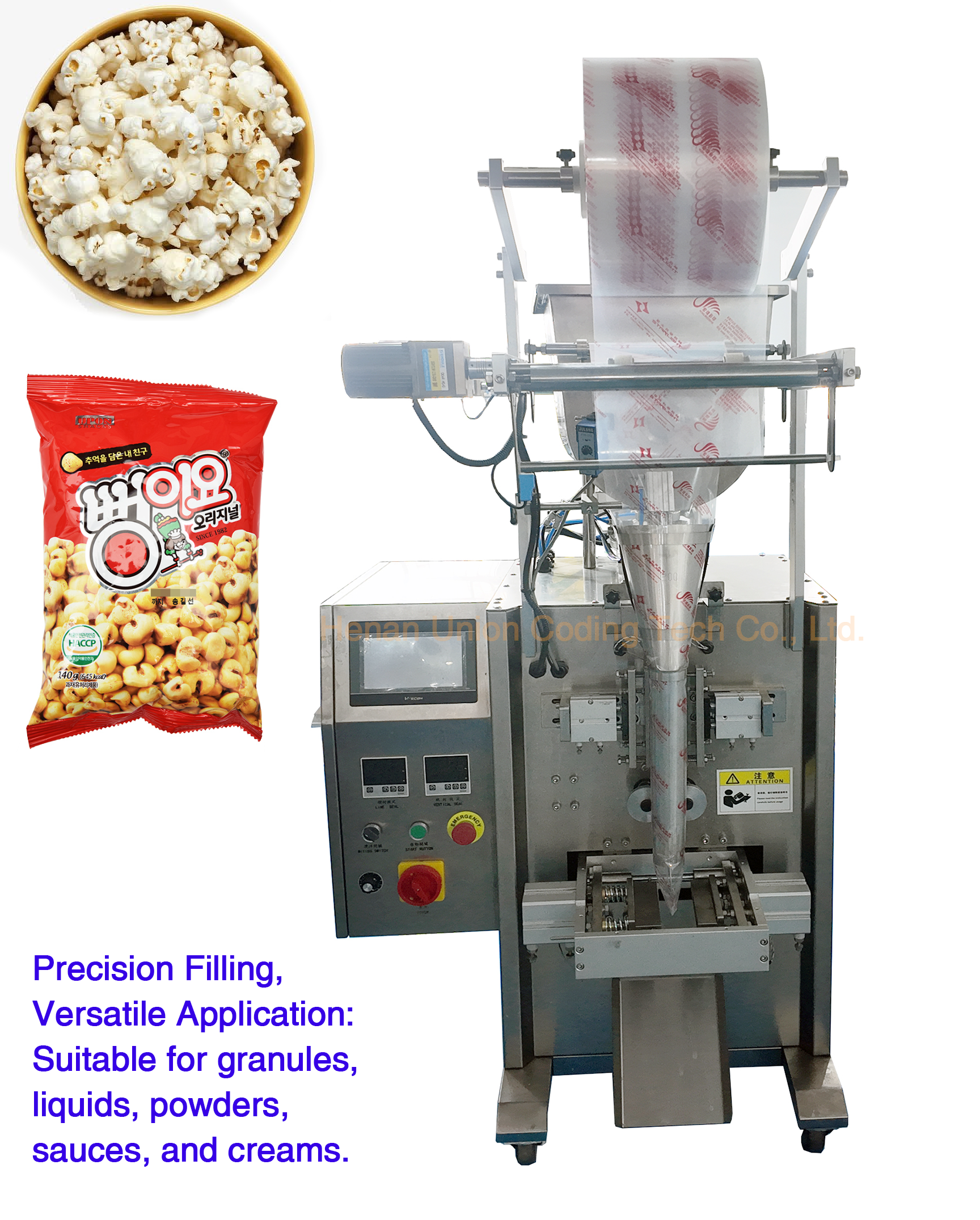 500g 1000g Fyld- og forseglingsmaskine til kartoffelchips, korn, nødder, sukker, ris, popcorn, bønner, poser, snacks og fødevarer – multifunktions emballagemaskiner