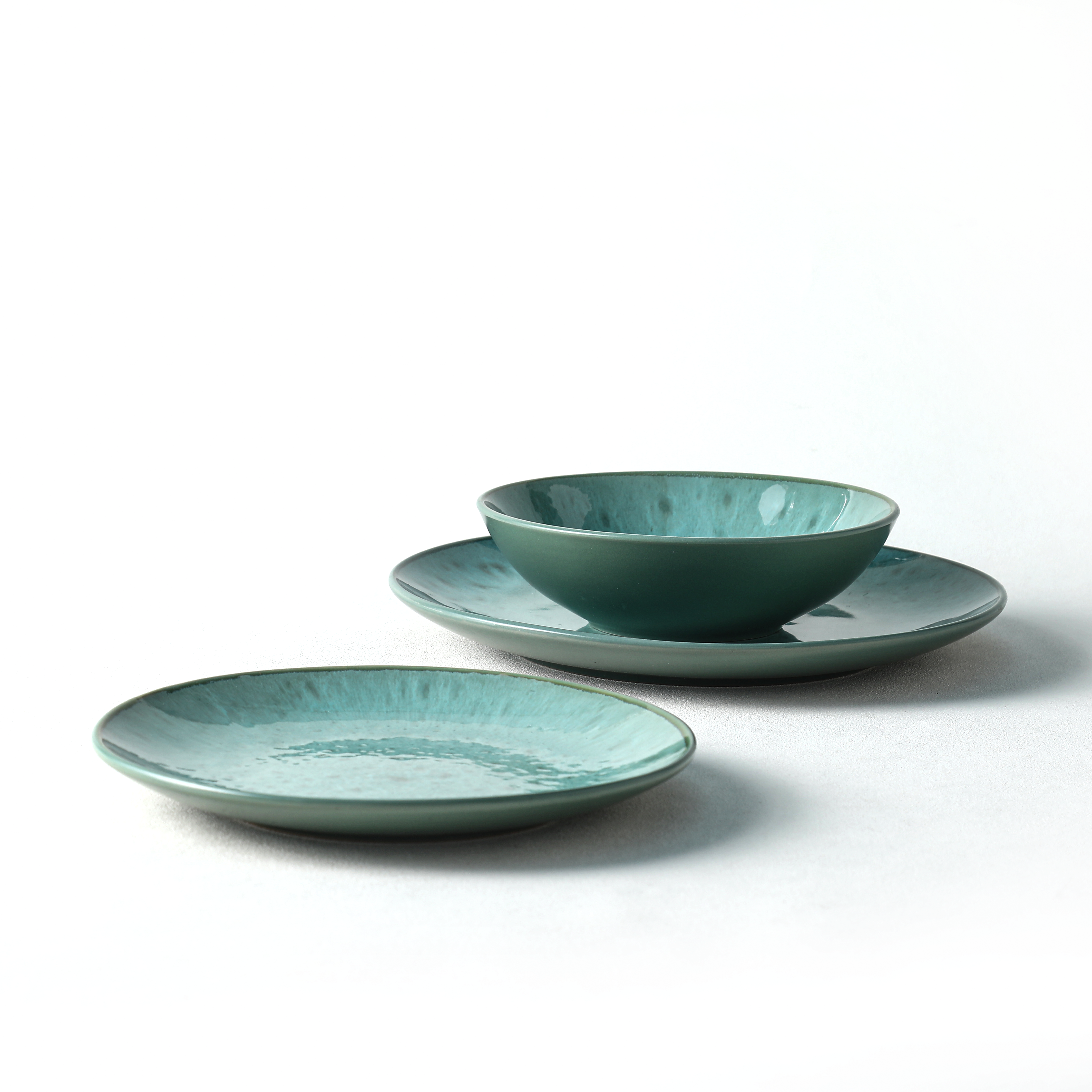 3 piece dinner ceramic plates and bowls sets 