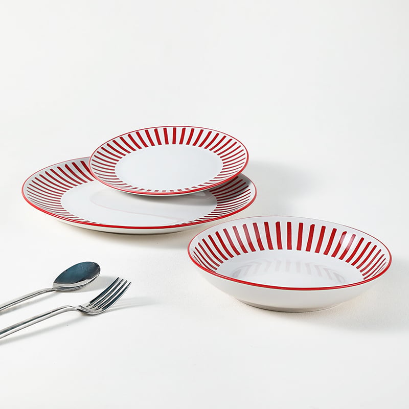 Luxe Art-Printed Dish Collection Stoneware Dinnerware Set