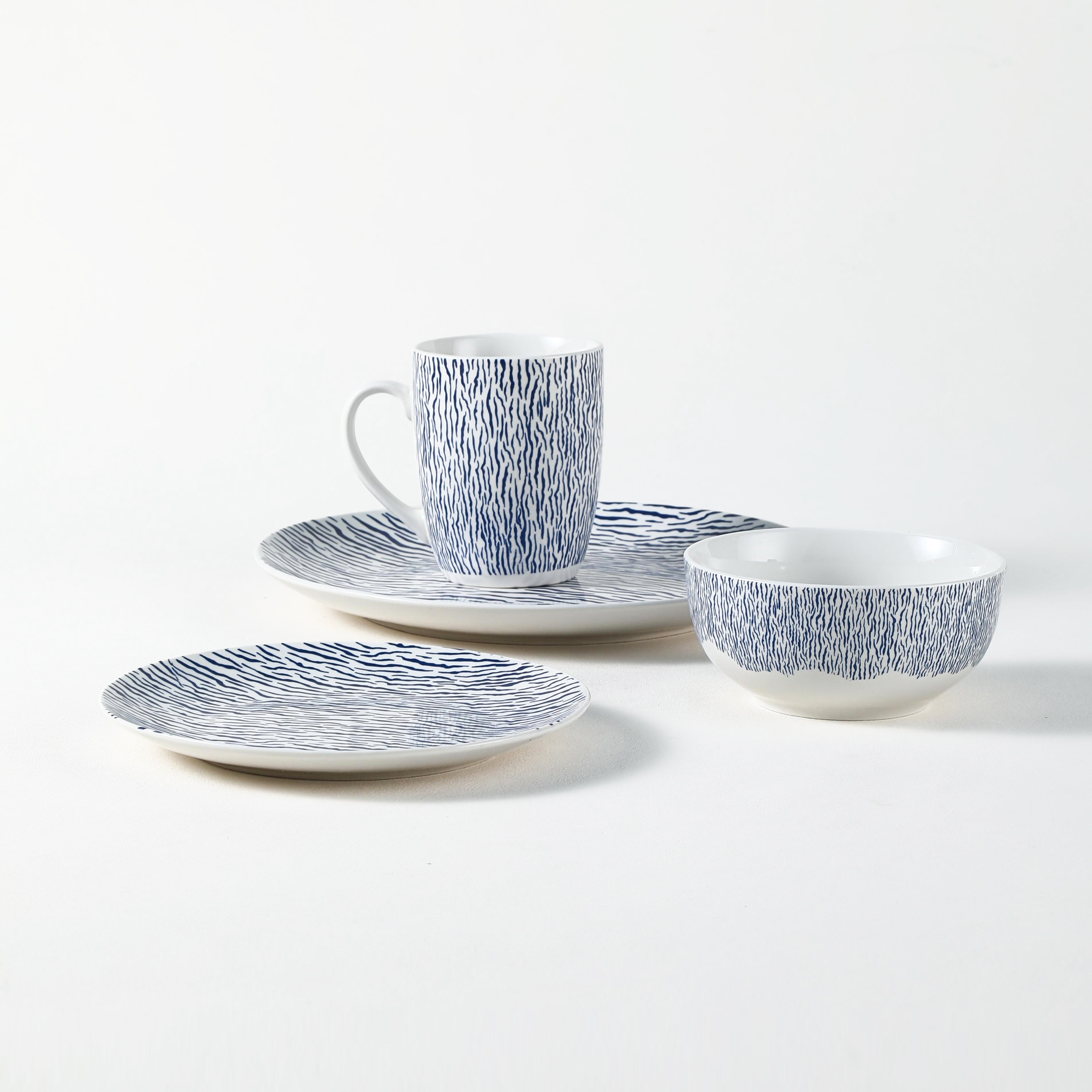 Decal craft 4 piece dinnerware sets