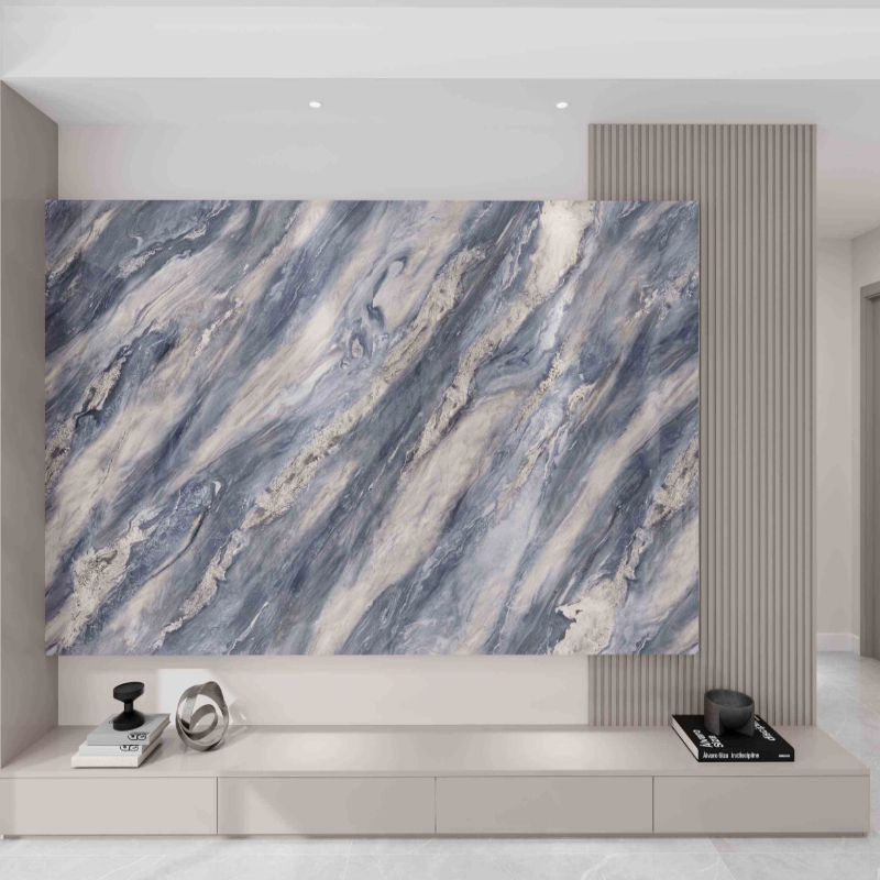 UV Marble Sheet with UV Coating for Bathroom or TV Wall Decoration supplier