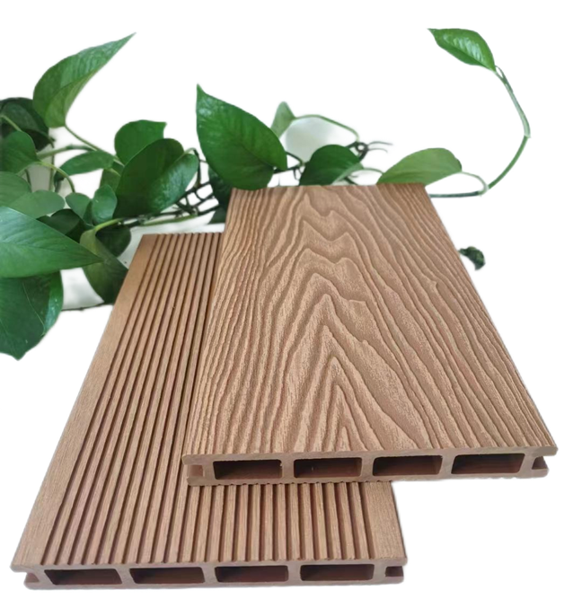 Wholesale Wood Plastic Composite Decking WPC Outdoor Wood Deck Square and Round Hole Hollow