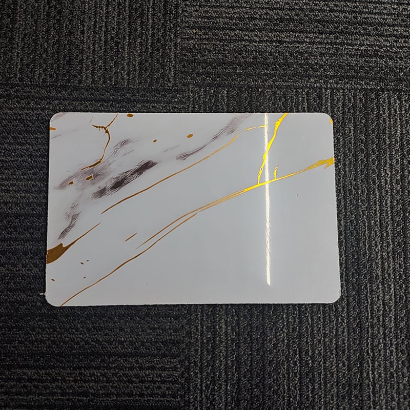 UV Marble Sheet with UV Coating for Bathroom or TV Wall Decoration