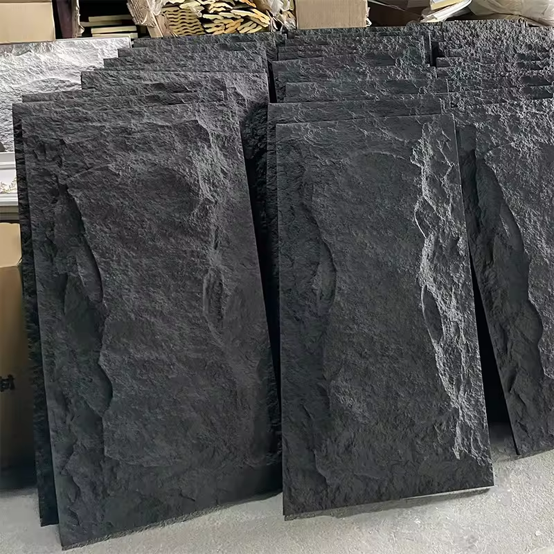 3D Wholesale Art Interior Outdoor PU Stone Polyurethane Artificial Stone Clad Wall Panel Board supplier