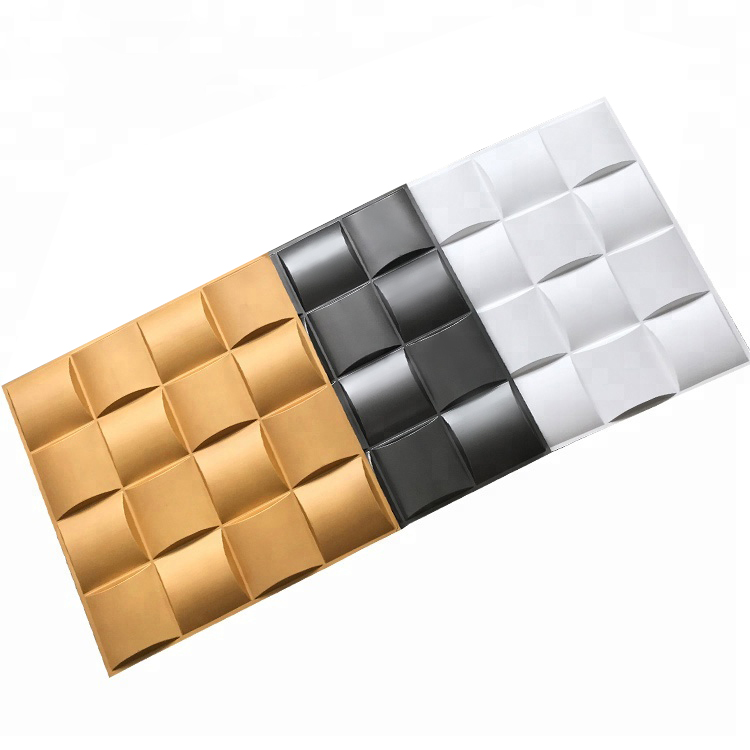 Various Colors Indoor Decorative TV Background PVC 3D Wall Panel for Home Decoration supplier