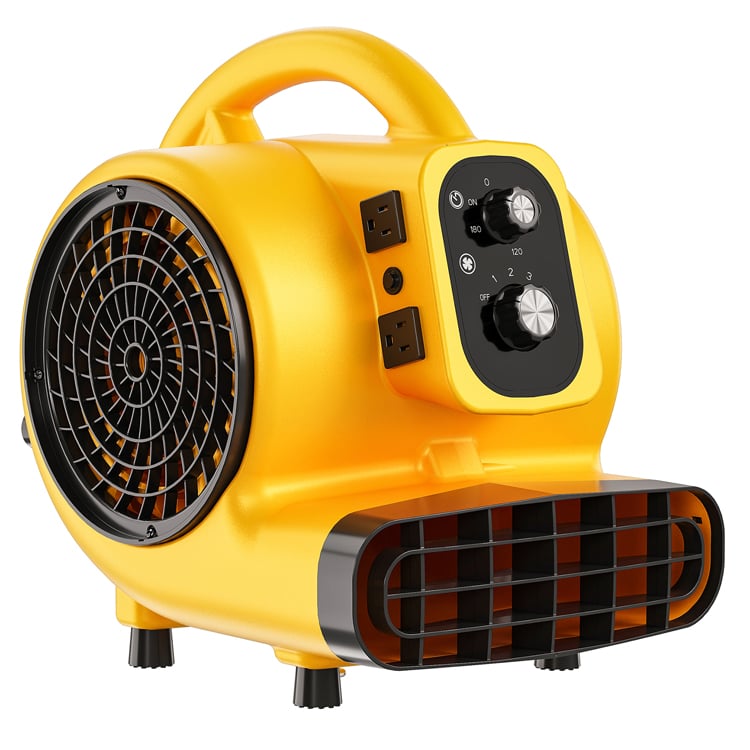 Air Mover 1/4 HP 1000 CFM Air Blower Fan, Carpet Dryer Fan, Floor Dryer