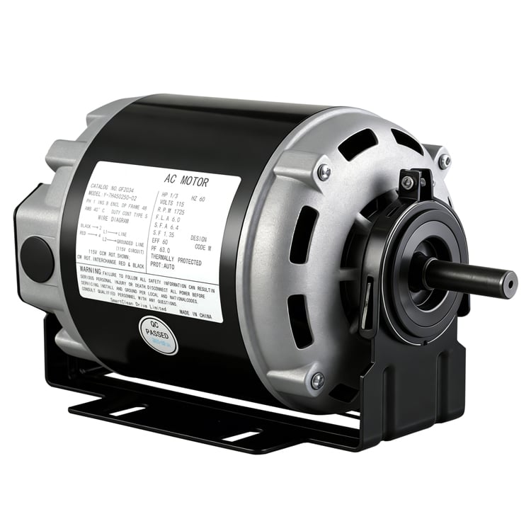 GF2034 Blower Motor 1/3 HP 115V 60Hz 1725 RPM 48 Frame Belt Drive Air Cooler Fan Motor