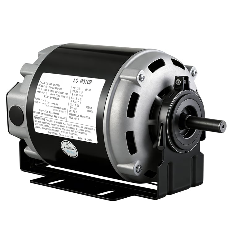 GF2054 Blower Motor 1/2 HP 115V 60Hz 1725 RPM 48 Frame Belt Drive Air Cooler Fan Motor
