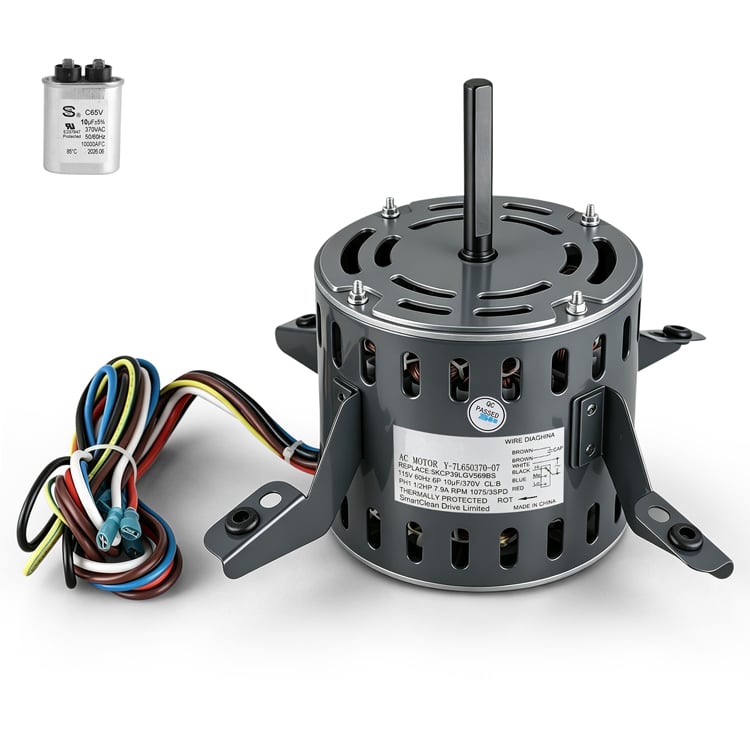 5KCP39LGV569BS Blower Fan Motor 1/2 HP 115V 60Hz 1075RPM 3-Speed 7.9A Motor