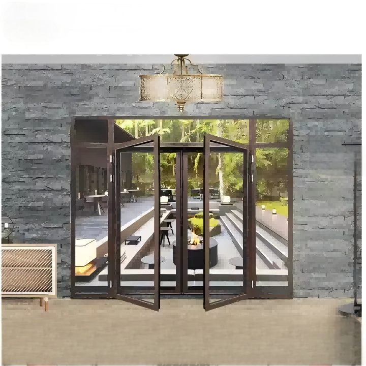 Porta de entrada de alta gama, porta com pintura em cobre e porta com painel de rocha