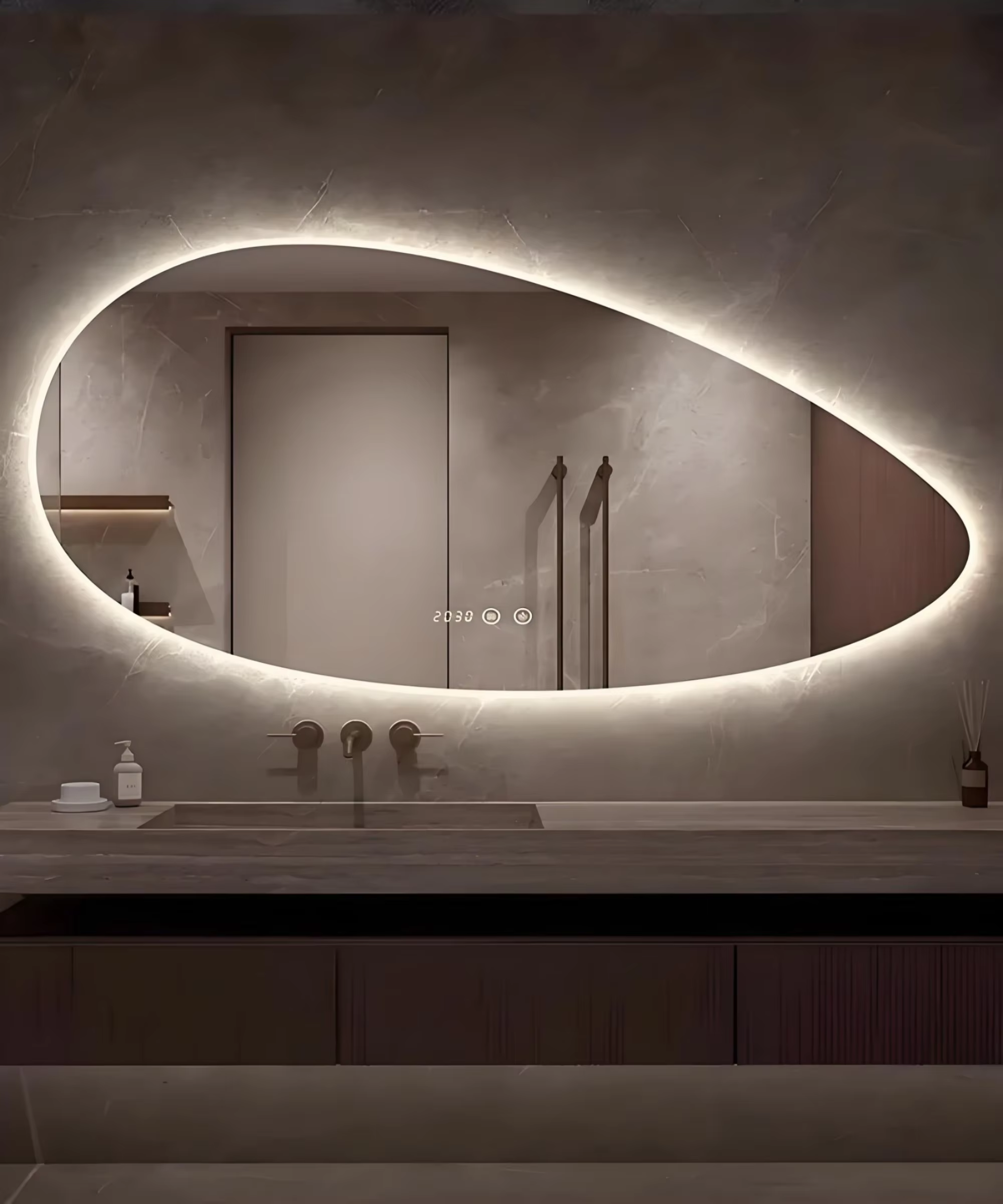 Wall Mounting System LED smart bathroom mirror mounting system