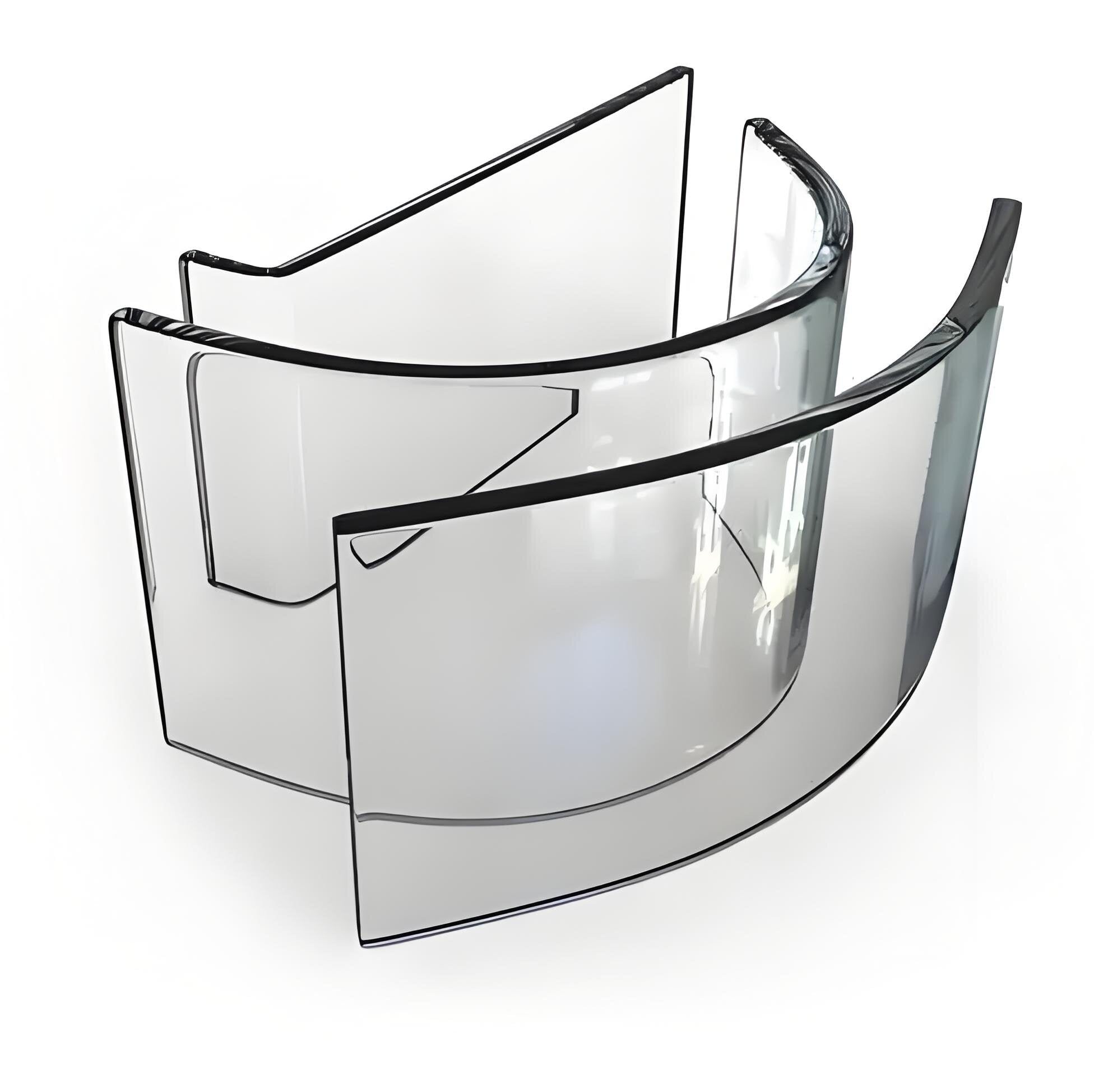 Clear Ultra Clear Low Iron SGP PVB Tempered Laminated Glass 13.52mm/17.52mm/21.52mm Curved Bend High Strength Outdoor Entry