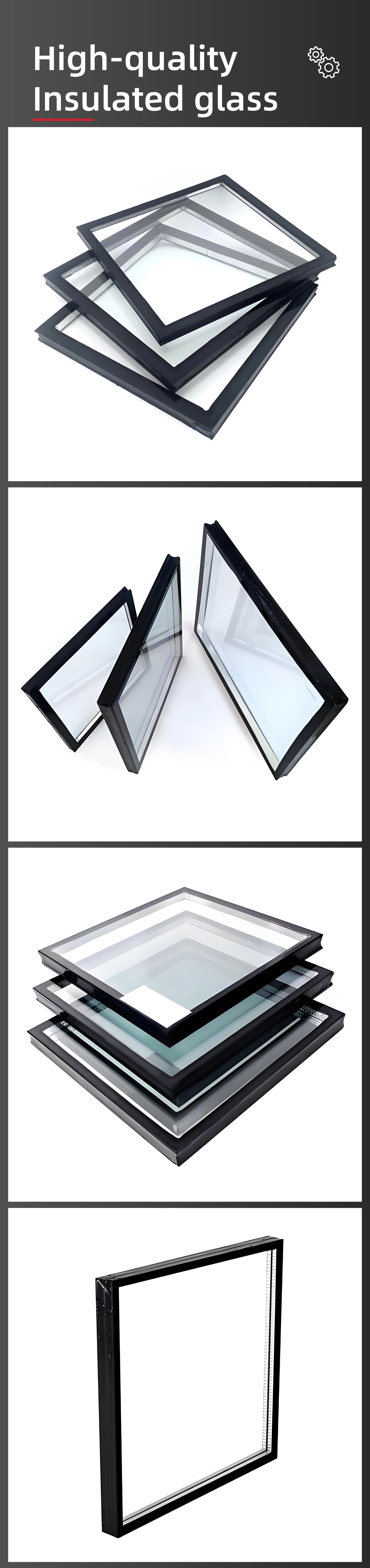 Tempered hollow glass layers with argon gas spacer