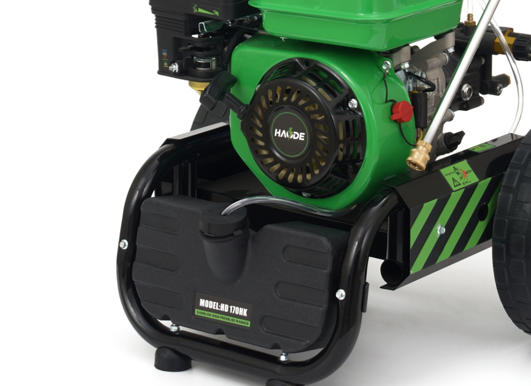 gasoline pressure washer petrol high pressure cleaner with 12 inch wheels and adjustable 173 bar pump for commercial car wash-3