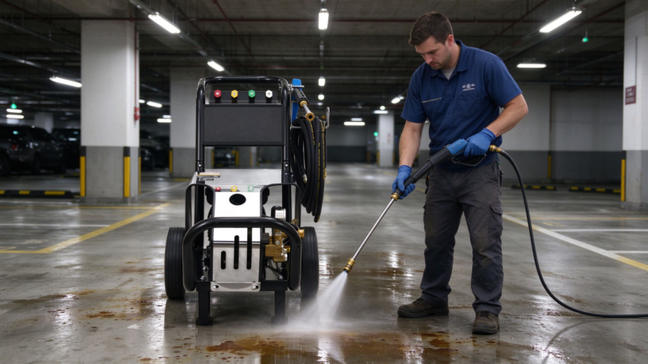 250bar 55kw three phase electric high pressure washer 34gpm for factory workshop cleaning-6