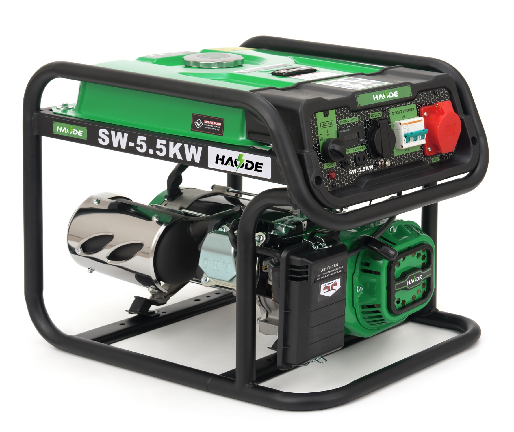 3kw portable gasoline generator with 15l fuel tank 12h runtime-4
