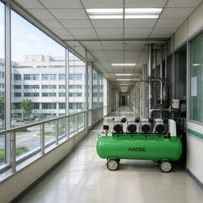 portable wheeled air compressor 120l green horizontal tank dual gauge regulator-5