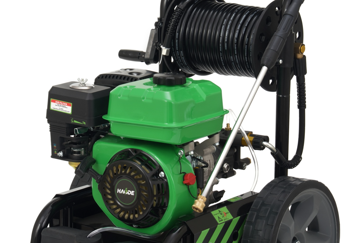 gasoline pressure washer petrol high pressure cleaner with 12 inch wheels and adjustable 173 bar pump for commercial car wash-0