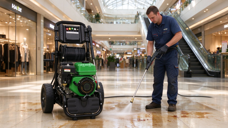gasoline pressure washer petrol high pressure cleaner with 12 inch wheels and adjustable 173 bar pump for commercial car wash-5
