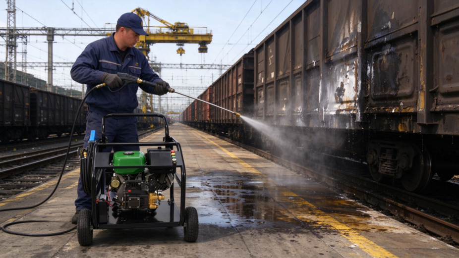 portable gas pressure washer with wheels for commercial car wash-6