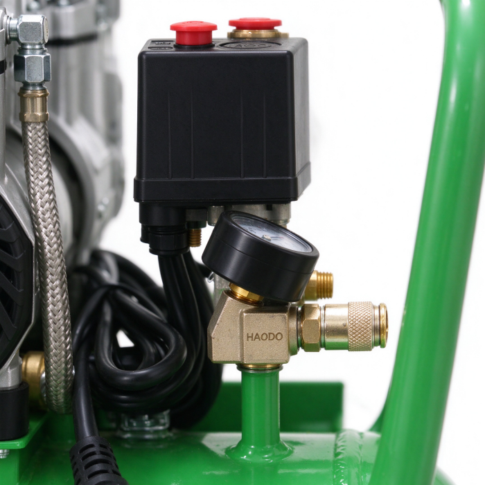 direct driven air compressor 50l dual pressure gauges copper tubing drain valve-3