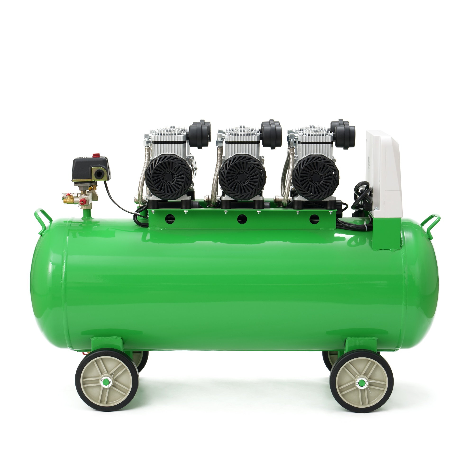 Oil Lubricated Air Compressor 2HP 8 Bar Quick-Connect Outlet & Pressure Regulator