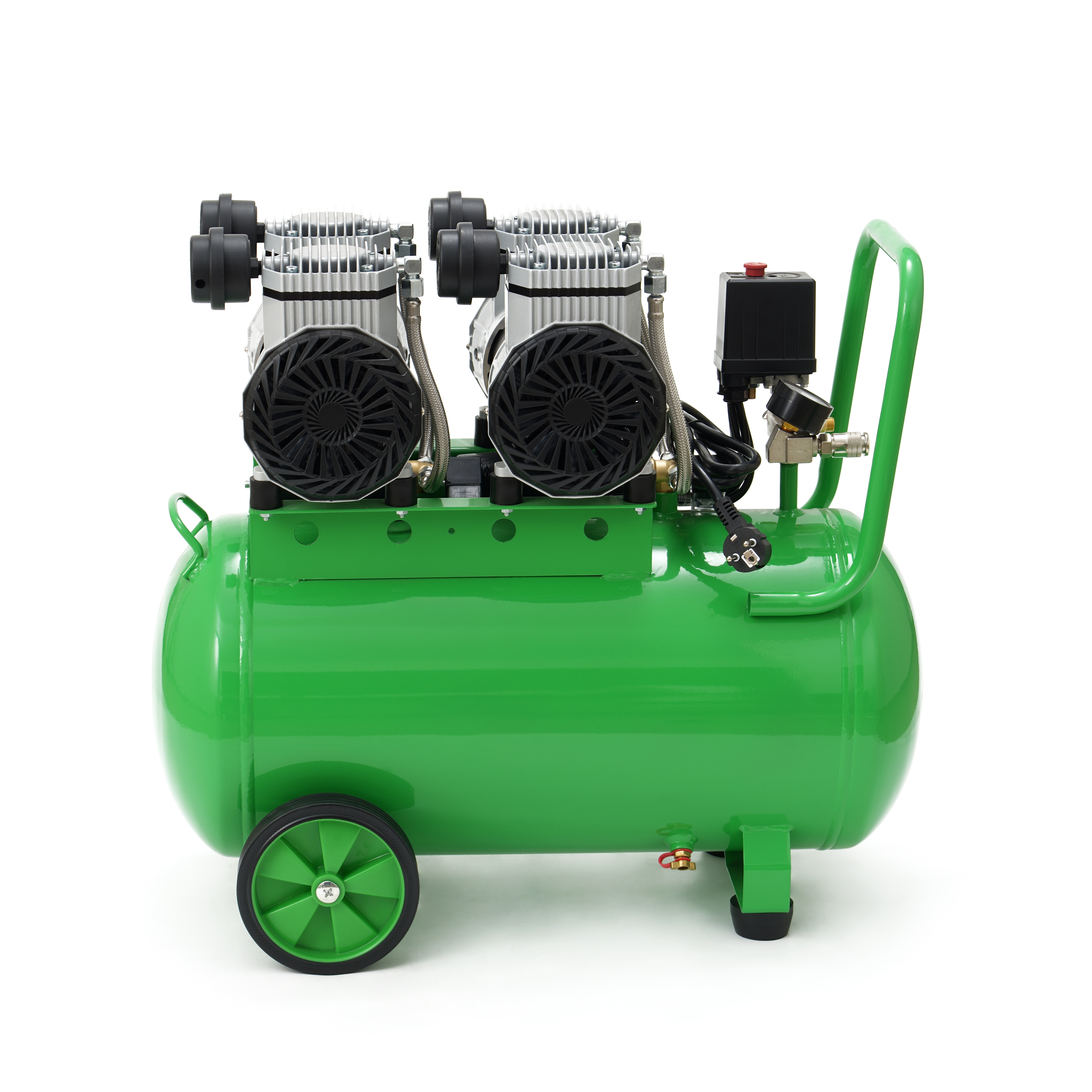 Direct-Driven Air Compressor 50L Dual Pressure Gauges Copper Tubing Drain Valve