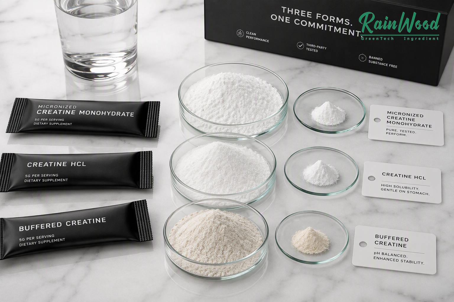 Creatine Monohydrate HCl or Buffered Creatine Which Form Fits a Stick Pack