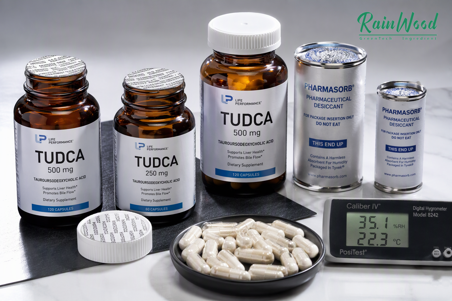 TUDCA Stability: Moisture, Light, Temperature, and Packaging Variables