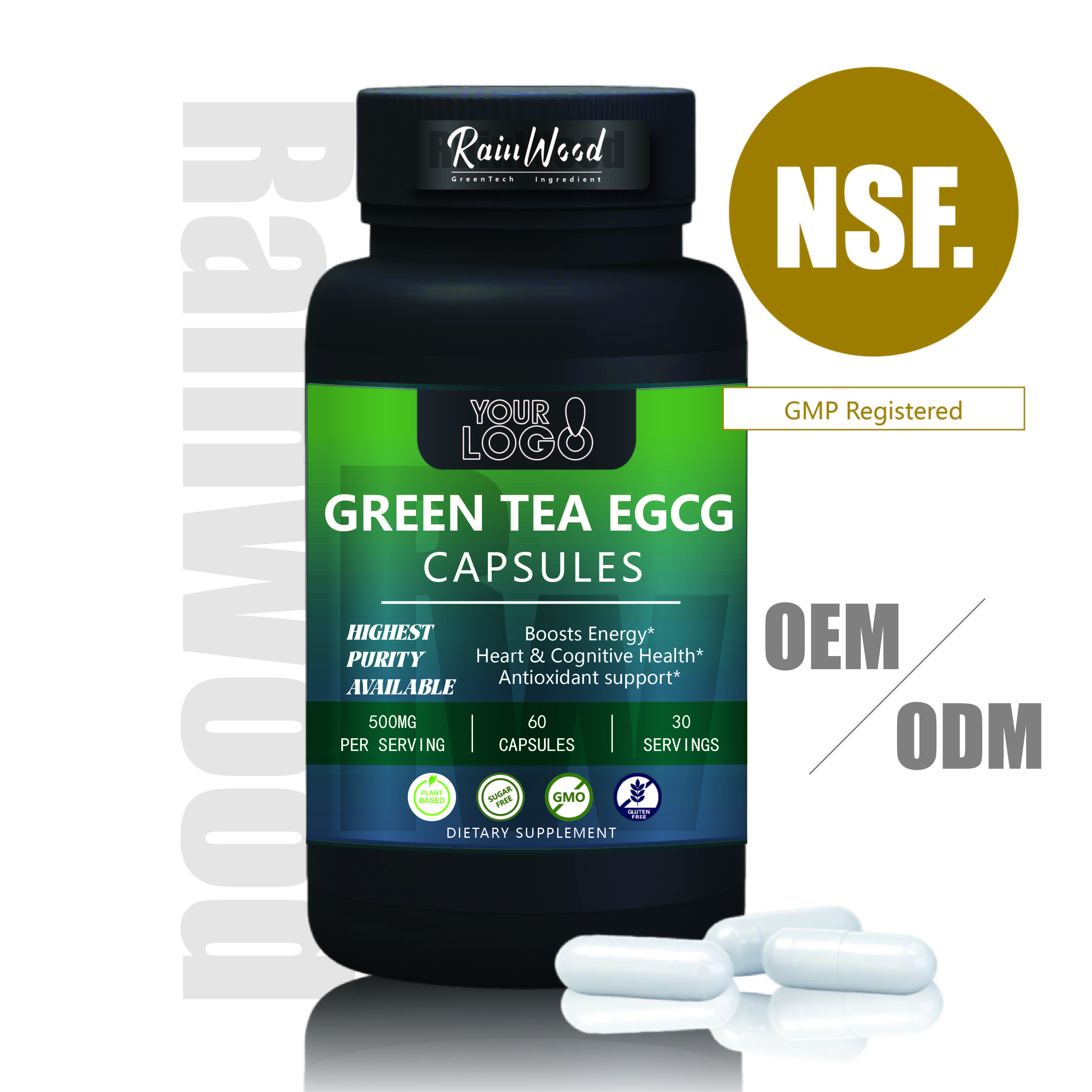 Capsules de thé vert EGCG