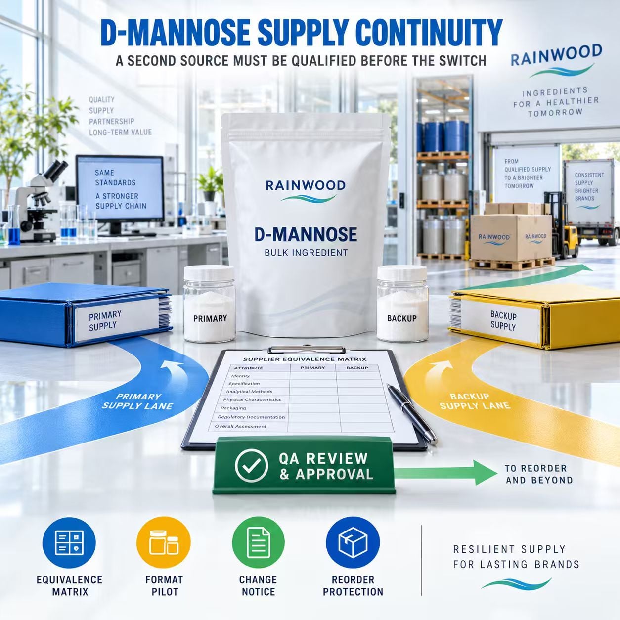 One D-Mannose Supplier or a Qualified Backup? The Change-Control File That Protects Reorders