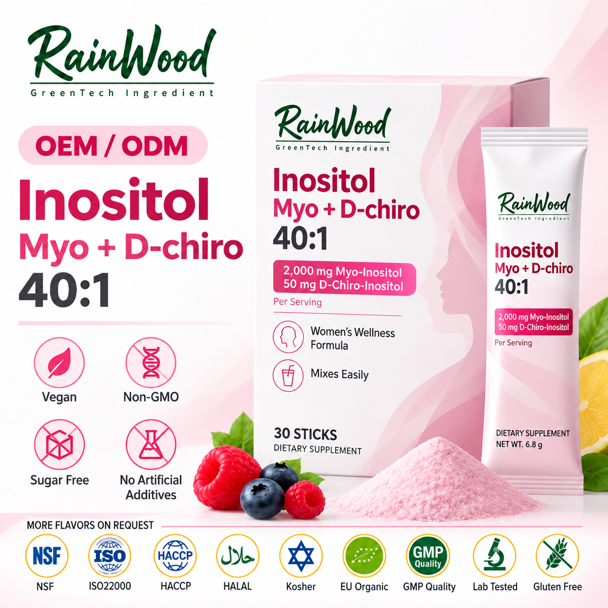 Myo-Inositol and D-Chiro-Inositol 40:1 Powder