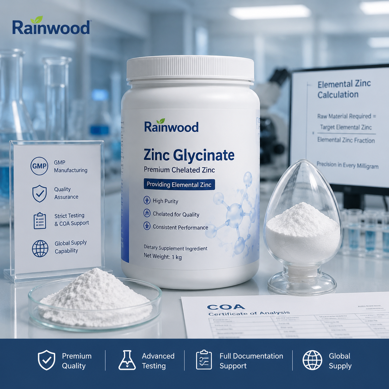 30 mg of Zinc Glycinate or 30 mg of Elemental Zinc - One Label Line Can Double Your Risk
