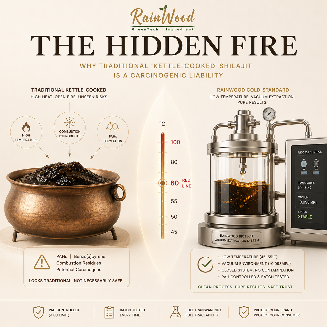 The PAHs Crisis: Why Traditional 'Kettle-Cooked' Shilajit is a Carcinogenic Liability