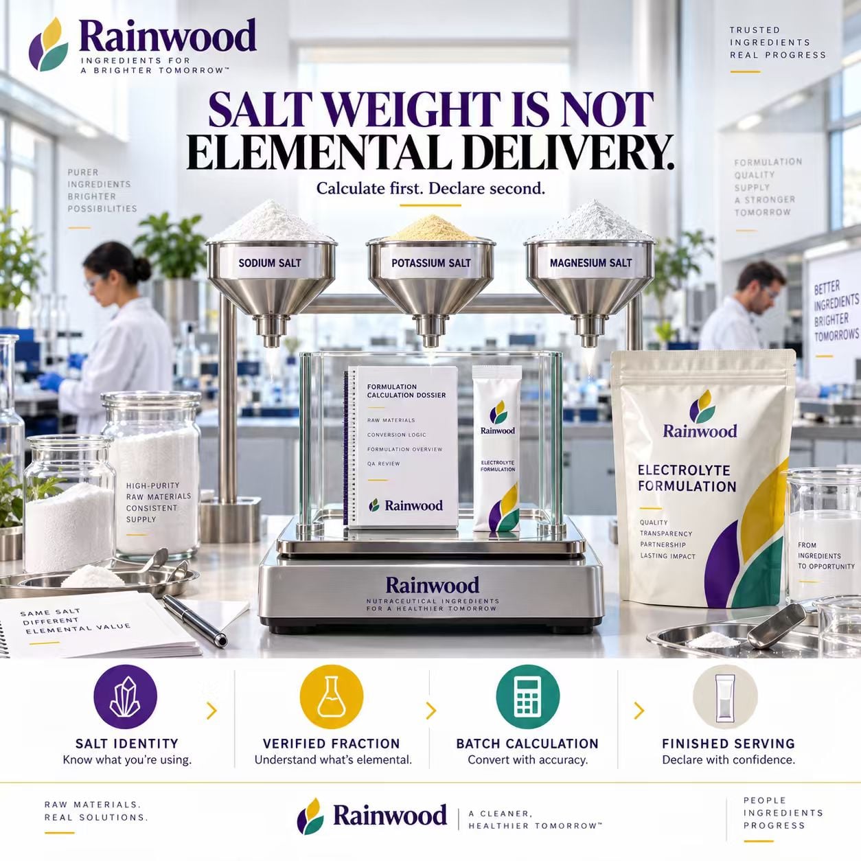 Elemental Sodium Potassium and Magnesium vs Salt Weight
