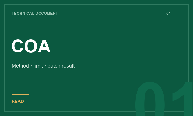 Curcumin COA and batch testing