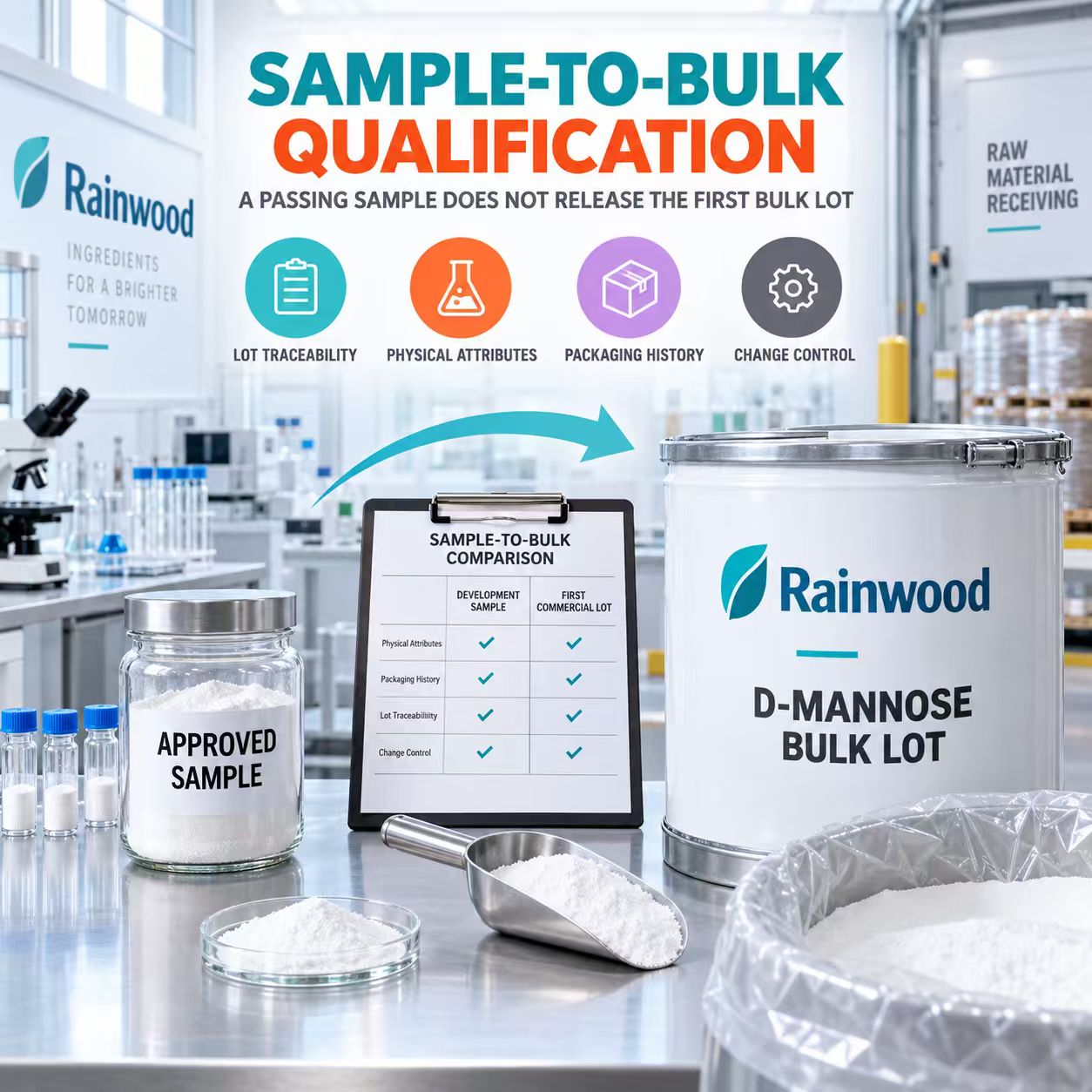 Your D-Mannose Sample Passed—What Changes When the Bulk Lot Arrives?