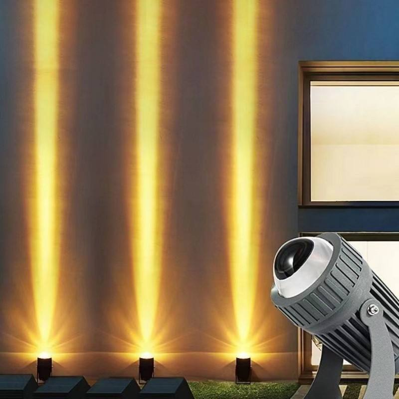 Outdoor LED Beam Spotlight - 10W RGB Color Changing Wall Washer Light with Die-cast Aluminum Housing, IP65 Waterproof, for Landscape and Building Facade Lighting
