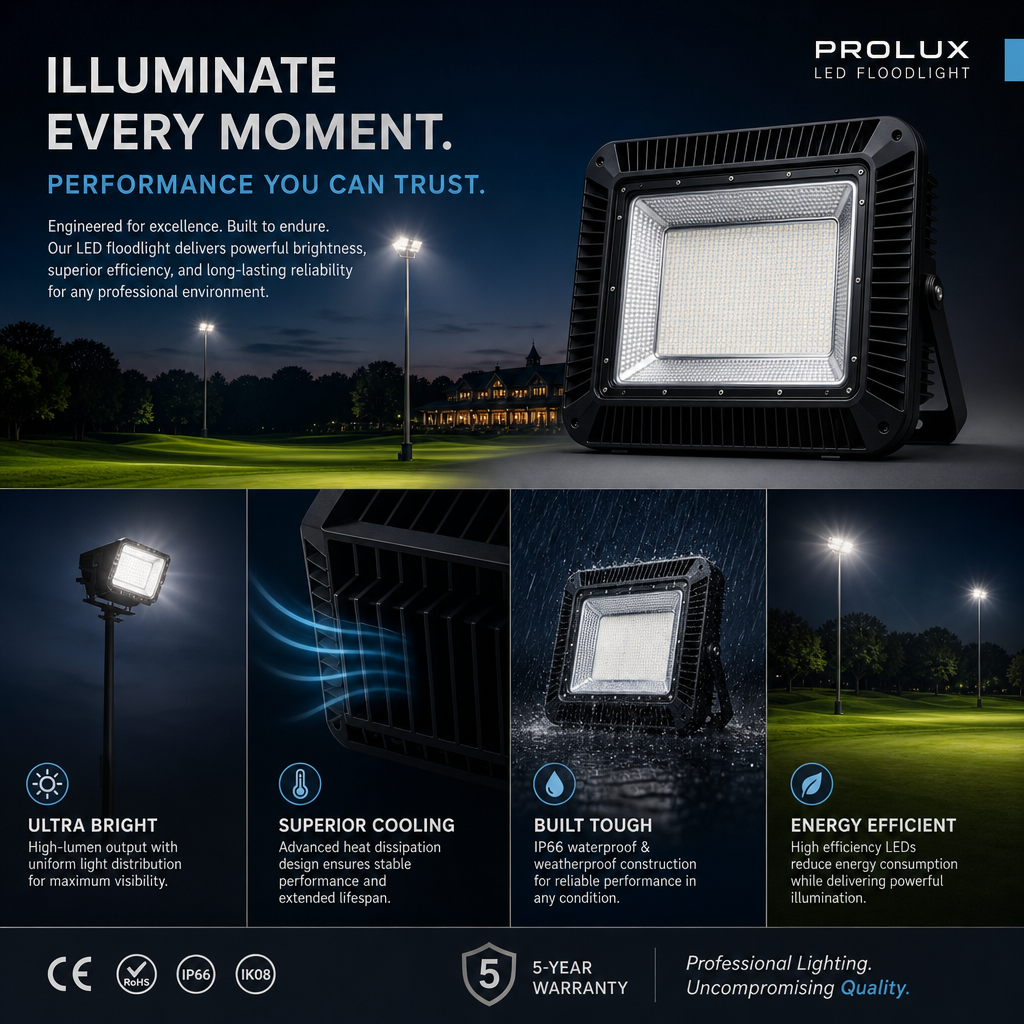 IP66-wasserdichte LED-Flutlichtleuchte für Golfplätze / Außen-Sportbeleuchtung