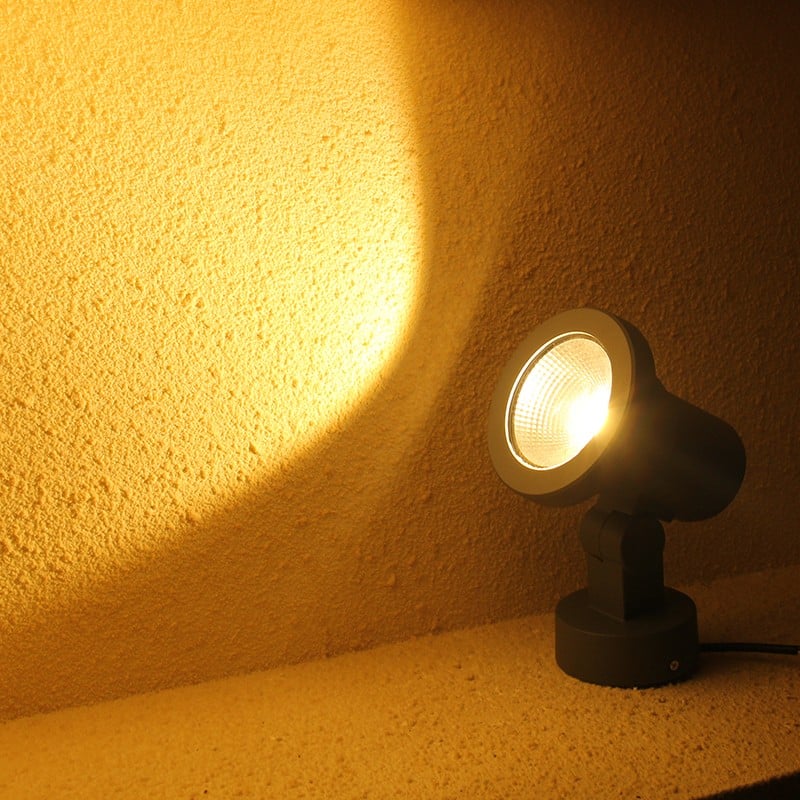 COB spotlight with base, circular LED spotlight