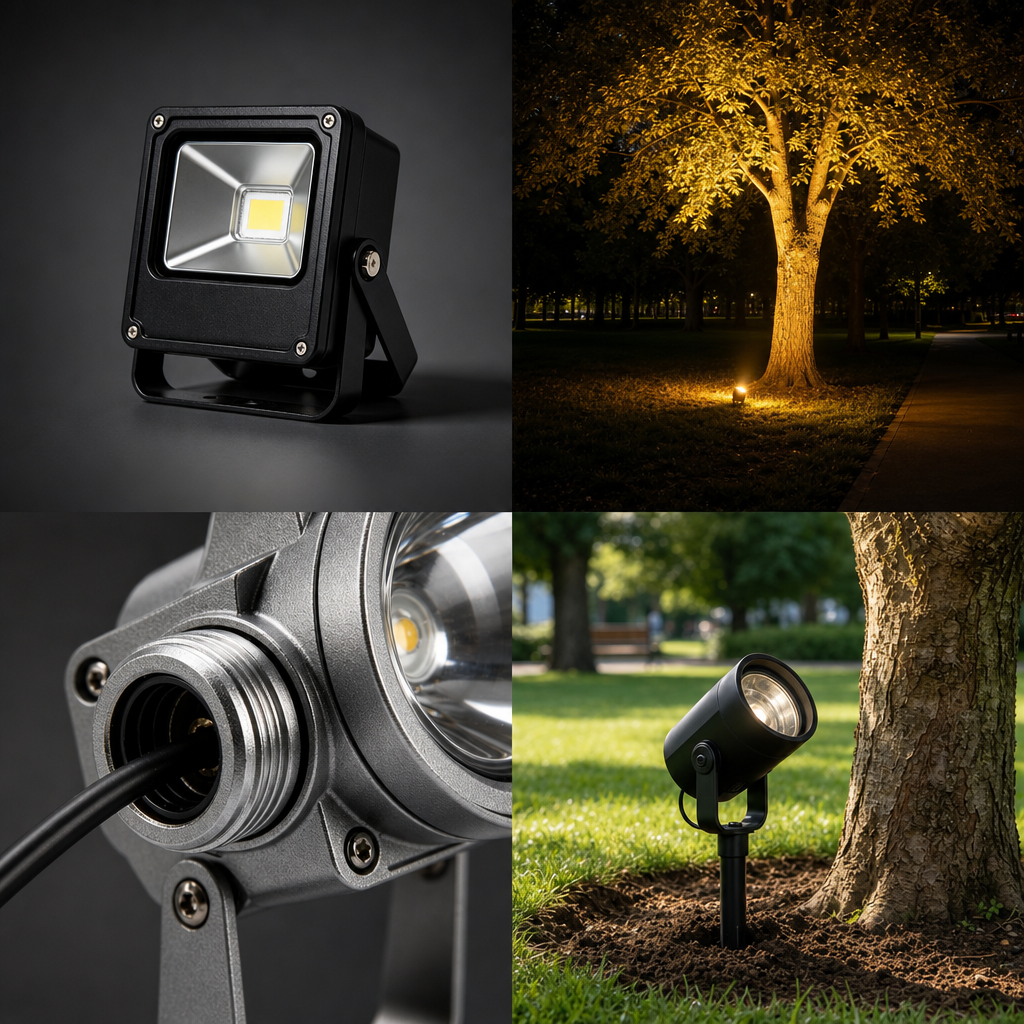 IP66 Waterproof LED Landscape Spotlight — Warm White Uplight for Trees & Garden