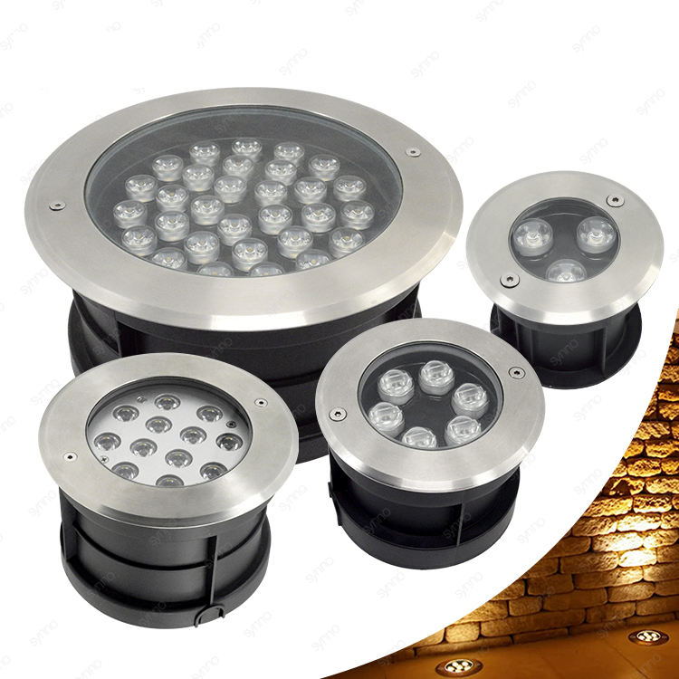 LED In-ground Light - IP65 Waterproof, CCT and RGB Adjustable, for Landscape and Outdoor Lighting, Die-cast Aluminum Housing, Multiple Sizes Available