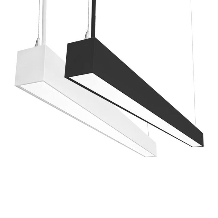 LED Linear Pendant Light - L/T/X Cross Shapes, CCT & Wattage Adjustable, 0-10V Dimmable, for Office and Commercial Lighting, Easy Installation with Connectors Included